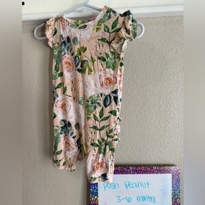 Posh Peanut Pink Floral Romper